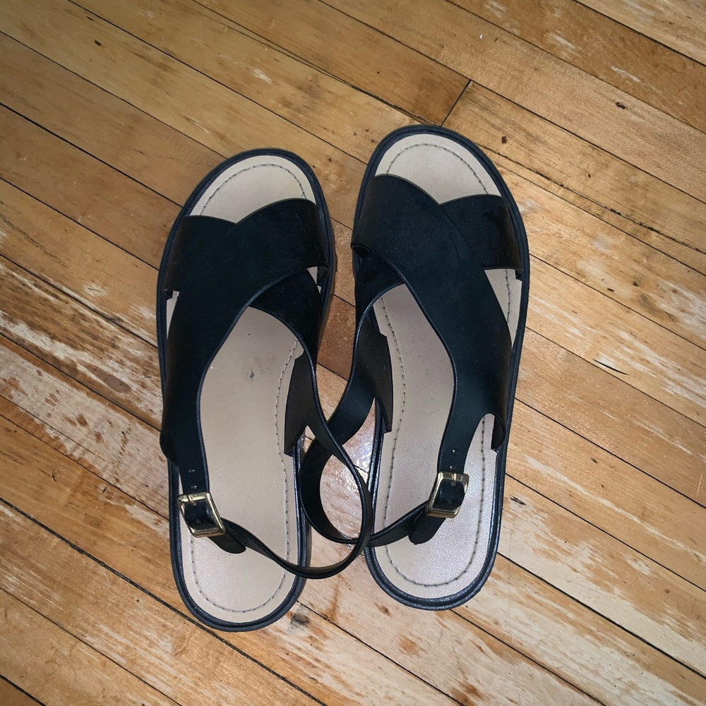 Black strappy sandals